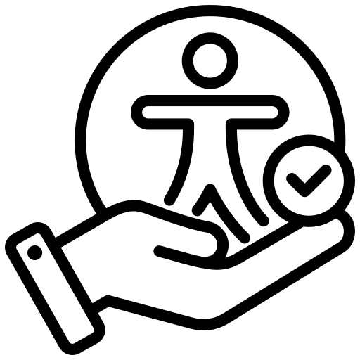 A black outline icon